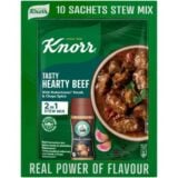 Knorr Tasty Hearty Beef With Robertson's Steak And Chops Spice 2 In 1 Stew Mix 45gr