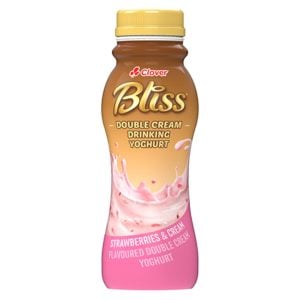 Clover Bliss Strawberry And Cream Flavoured Drinking Yoghurt 250ml