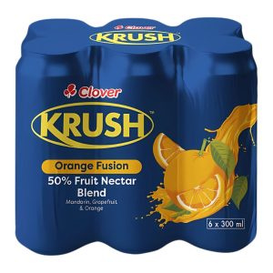 Clover Krush Orange Fusion Flavour 6x300ml