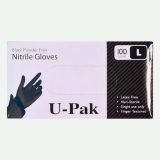 U-Pak Black Nitrile Gloves 100's