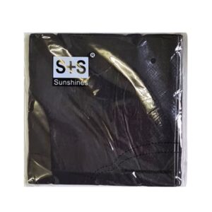 Serviettes Plain Black 20s