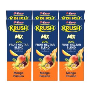 Clover Krush Mix 20% Mango Passion Fruit Nectar Blend 6x200ml