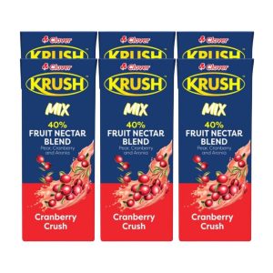 Clover Krush Mix 40% Cranberry Crush Fruit Nectar Blend 6x200ml