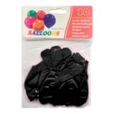 Balloons Plain Black 10's