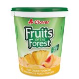 Clover Fruits Of The Forest Full Cream Pineapple and Peach Yoghurt 1kg