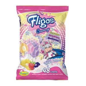 Fligos Creamy  Assorted Flavoured Lollipops 48's