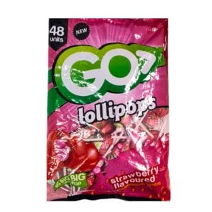 Go Lollipops Strawberry Flavoured 48s
