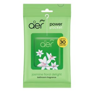 Godrej Aer Power Pocket Jamine Floral Delight Bathroom Fragrance 10gr