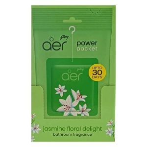 Godrej Aer Power Pocket Jamine Floral Delight Bathroom Fragrance  6x10gr