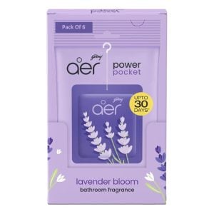 Godrej Aer Power Pocket Lavender Bloom Bathroom Fragrance 6x10gr