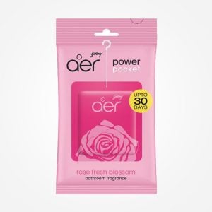 Godrej Aer Power Pocket Rose Fresh Blossom Bathroom Fragrance 10gr