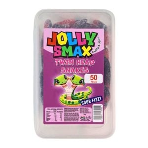 Jolly Smax Twin Head Snakes Sour Fizzy 50s