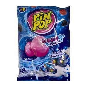 Pin Pop Bubbly Blue Berry Lollipop 48s