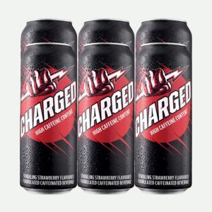 Charged Sparkling Strawberry Flavoured Energy Drink 6x500ml