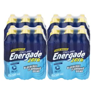 Energade Zero Sports Drink Blueberry Flavoured 24x500ml