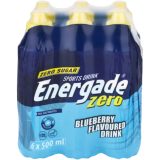 Energade Zero Sports Drink Blueberry Flavoured 6x500ml