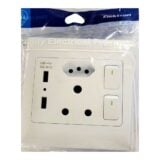 Elektron  Switch  Single And Euro Socket 2 USB  4x4