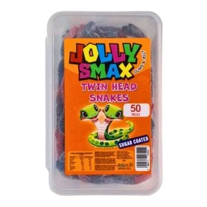 Jolly Smax Twin Head Snakes Sugar Coated 50s
