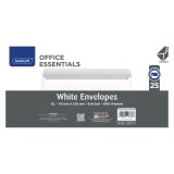 Marlin White Envelopes self seal With Window 110mmx220mm 25’s