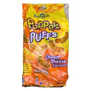 Popper Puffs Cheesy Cheese Flavour 12x45gr