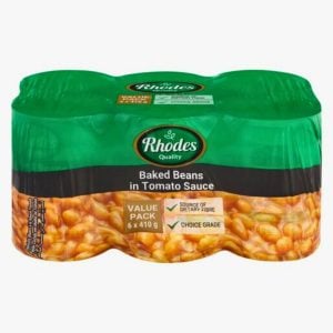 Rhodes Baked Beans In Tomato Sauce 6x410g