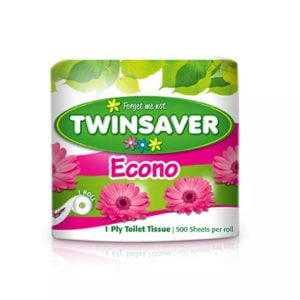Twinsaver Toilet Roll Econo 500 Sheets 1Ply 1's