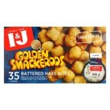 INJ Golden Smackeroos Battered Hake Bites 500g