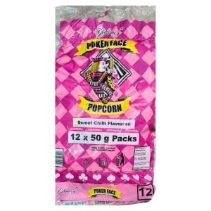 Pokerface Popcorn Sweet Chilli Flavoured 12x50gr