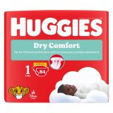 Huggies Dry Comfort Jumbo Pack Size 1 Diapers 84’s
