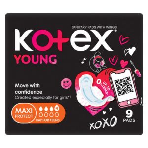 Kotex Young Maxi Pads 9s