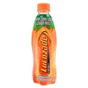 Lucozade Sparkling Glucose And Orange Flavoured Drink 330ml