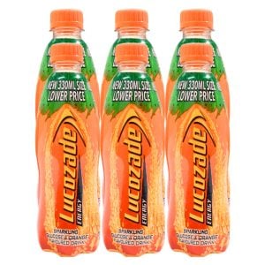 Lucozade Sparkling Glucose And Orange Flavoured Drink 6x330ml
