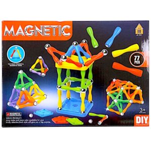 Toy Magnetic Building Rods 77pcs