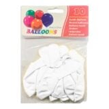 Balloons Plain White 10's