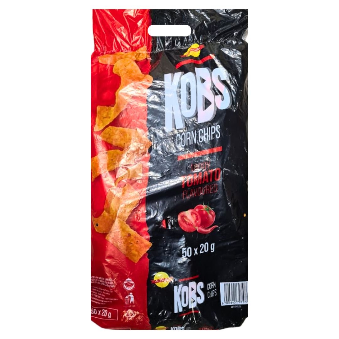 Kobs Tangy Tomato Flavoured Corn Chips 50x20gr