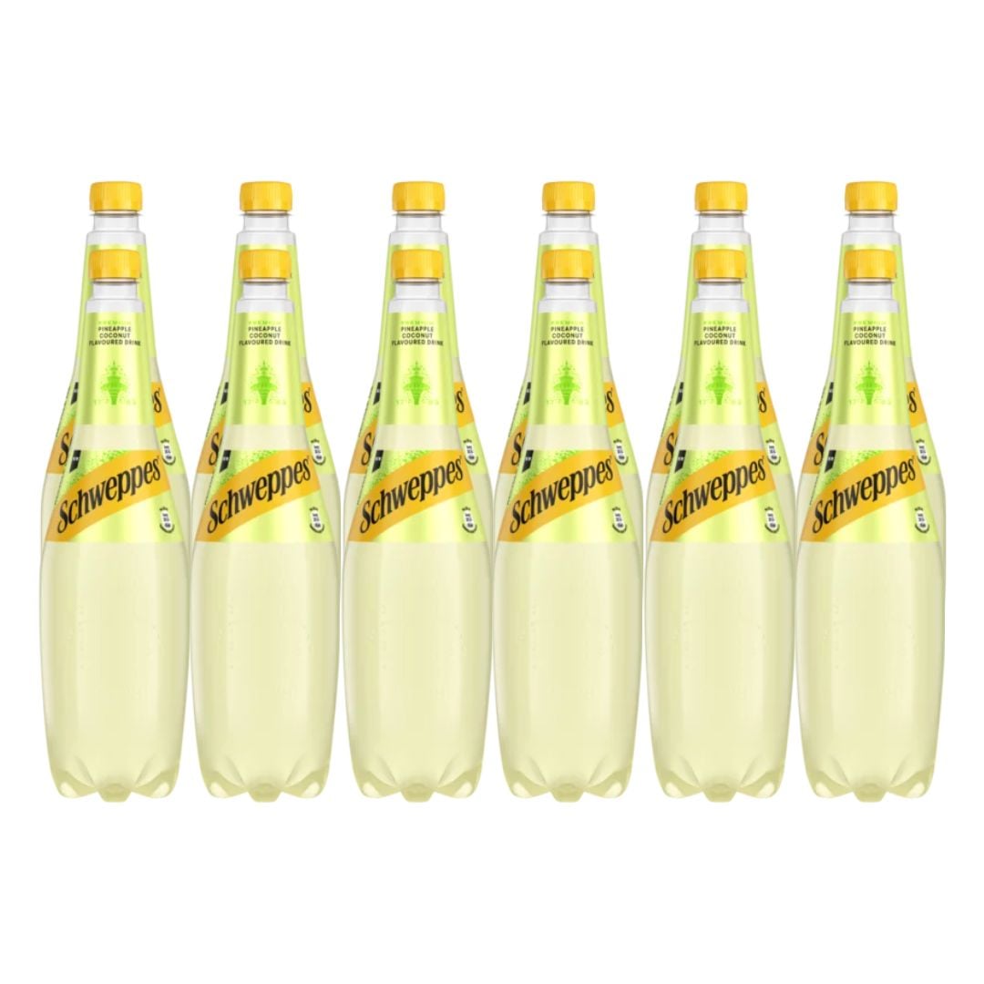 Schweppes Pineapple Coconut Soft Drink Bottle 12x1lt