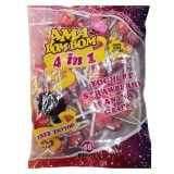 Ama Bom Bom 4 In 1 Yoghurt , Strawberry , Banana , Grape Flavoured Lollipop 48s