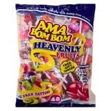 Ama Bom Bom Heavenly Fruits Granadilla , Litchi , Mango , Guava And Orange  Flavoured Lolipop  48s