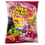 Ama Bom Bom Tongue Painter Strawberry , Apple And Grape Flavoured Lollipop 48s