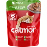 Catmor Adult Pouch Lamb Chunks in Gravy 70gr