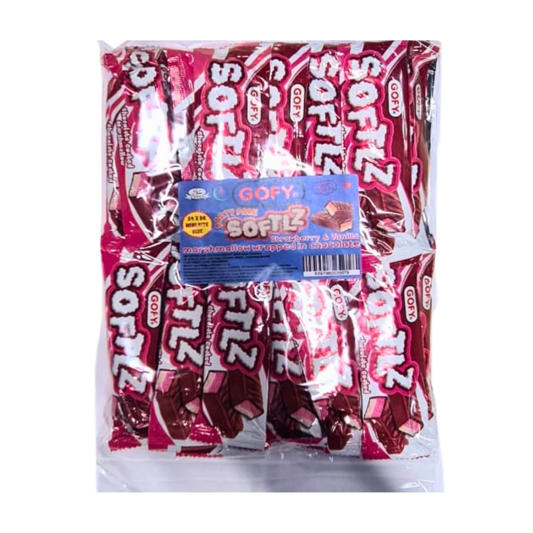 Gofy Softlz Marshmallow Warpped In Chocolate Strawberry And Vanilla Flavour 24's