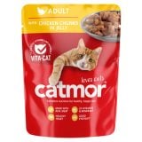 Catmor Adult Pouch Chicken Chunks in Jelly 70gr