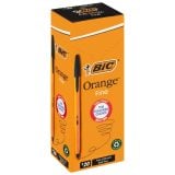 Bic Orange Smooth Writing Ball Point Pen Fine Black 20s