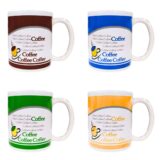 Mug Porcelain Coffee Design 11oz - Click On Item For Colour Options