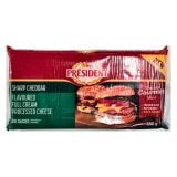 President Sharp Cheddar Flavoured Full Cream Processed Cheese 20 Slices