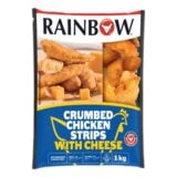 Rainbow Crumbed Chicken Strips With Cheese 1kg