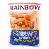 Rainbow Crumbed Chicken Strips With Cheese 1kg
