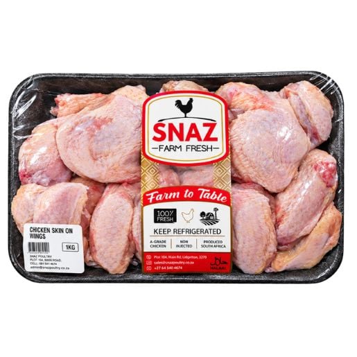 Snaz Farm Fresh Chicken Wings Skin On 1kg