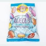 Cartoon Candy U.F.O.'s Bubblegum Assorted A Fizzy Fantasy Wrapped 30s