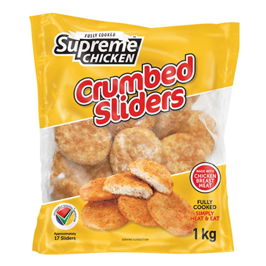 Supreme Chicken Crumbed Sliders 1kg